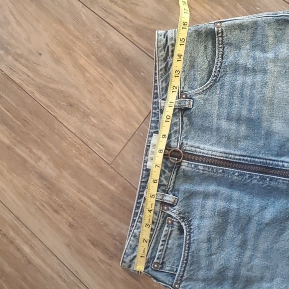 Free People Womens Zip Front Mini Denim Copper Blue Jean Skirts sz 28/4/S - Picture 5 of 9